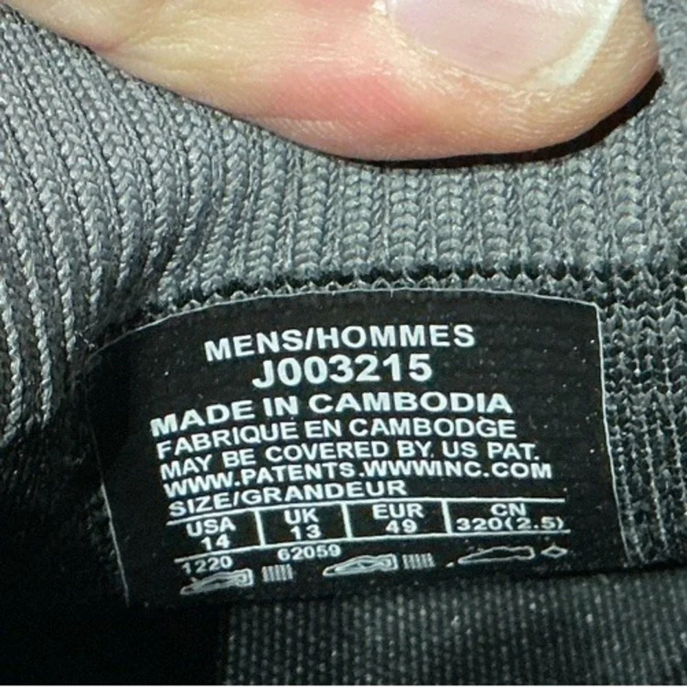 Merrell Cloud Moc Knit Slip-On Men's Size 14 Black Gray Shoes J003215 Casual